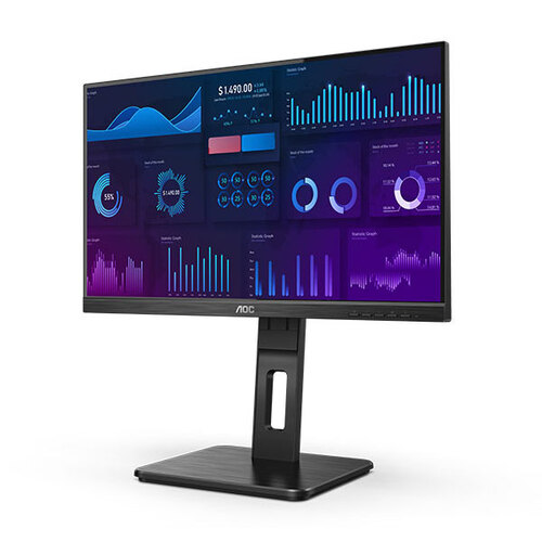 AOC 23.8' IPS 4ms Full HD Business Monitor w/  Adjustable Stand/2x Speakers