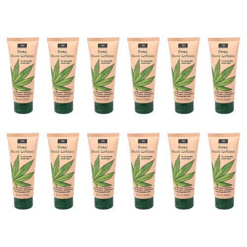 12PK XBC Natural Organic Hemp Hand & Nail Lotion For Silky Smooth Skin 100ml
