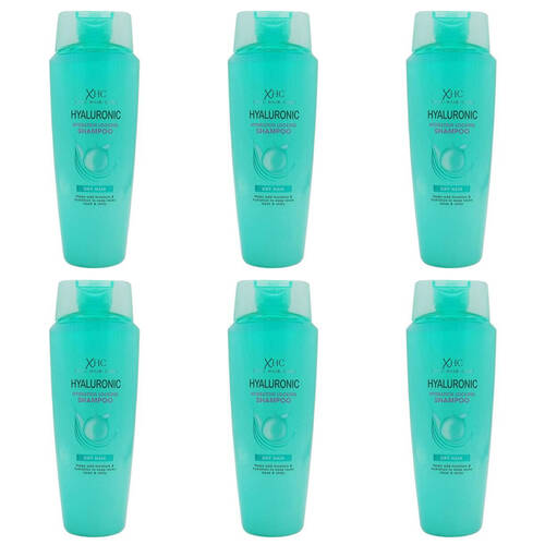 6PK XHC Hyaluronic Hydrating Locking Shampoo For Dry Hair 400ml