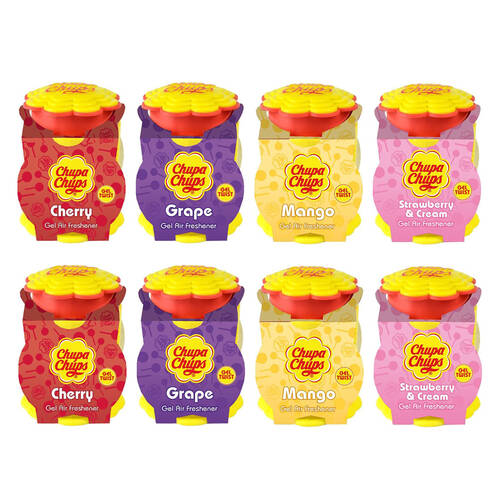8PK Chupa Chups Gel Pull Up Air Freshner 73g Assorted Home Room Fragrance