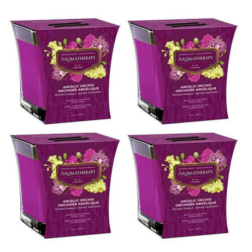 4PK Air Fusion Scented Candle Angelic Orchid Violet Home Room Fragrance