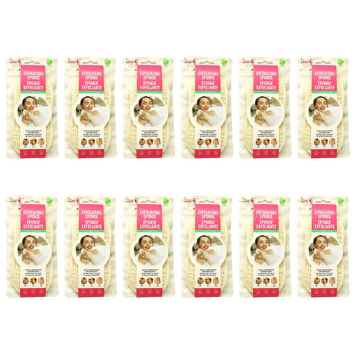 12PK Ideal Bath Exfoliating Sponge Body Scrub For Natural & Glowing Skin 10x20cm