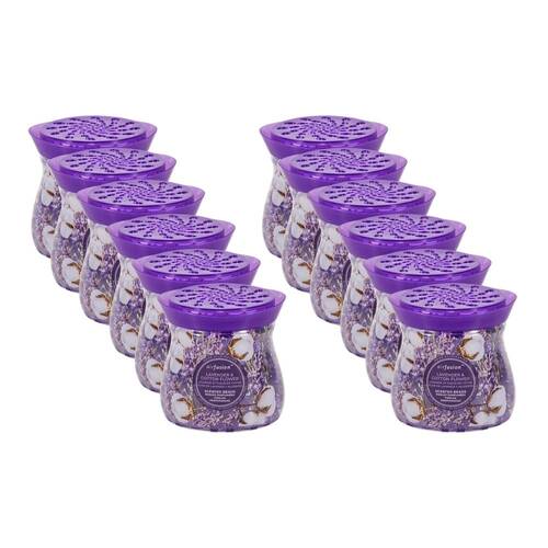 12PK Air Fusion Crystal Scented Beads Lavender & Cotton Flower 397g Fragrance