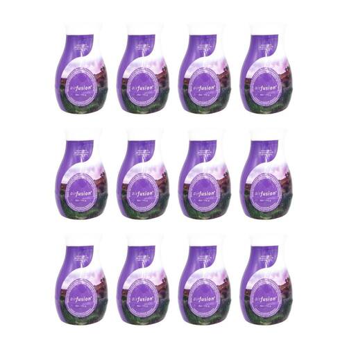 12PK Air Fusion Adjustable Gel Freshener Fresh Lavender Breeze 170g