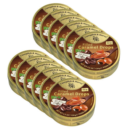 12PK Cavendish & Harvey Caramel w/ Coffee Fill 130g Candy Lollies Confectionery