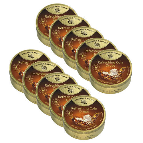 10PK Cavendish & Harvey Refreshing Cola 175g Candy Lollies Sweet Confectionery
