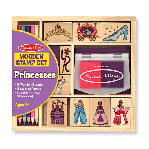 Melissa & Doug Wooden Princess Stamp Set Kids/Childrens Toy 4y+
