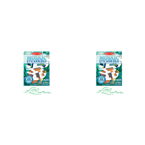 2PK Melissa & Doug Mosaic Sticker Pad Ocean Kids/Childrens Toy 7+