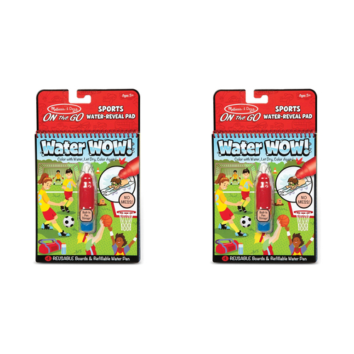 2PK Melissa & Doug On The Go Water WOW! Sports Kids/Childrens Toy 3y+