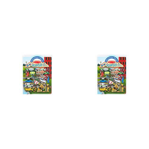 2PK Melissa & Doug Reusable Puffy Sticker Play Set Vehicles Childrens Toy 4+