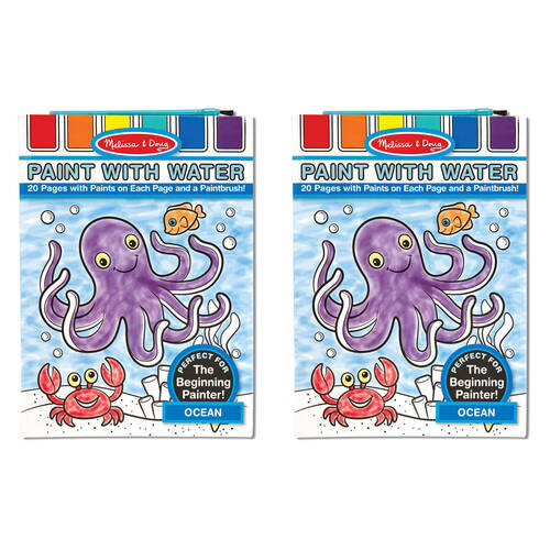 2PK Melissa & Doug Paint w/ Water 29.3cm Kids Activity Set Ocean 3y+
