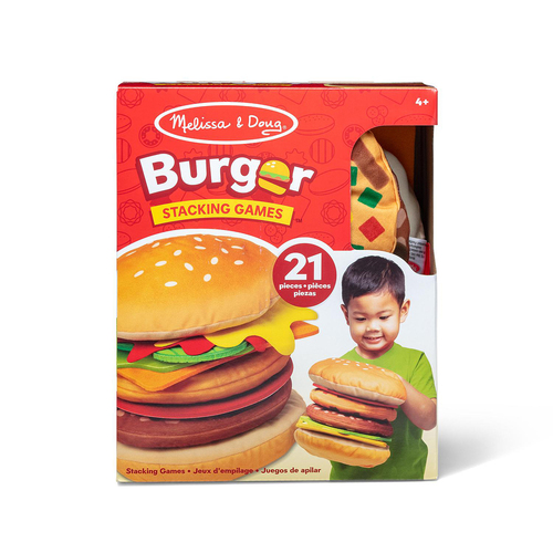 Melissa & Doug Burger Stacking Games Kids/Childrens Toy 4+
