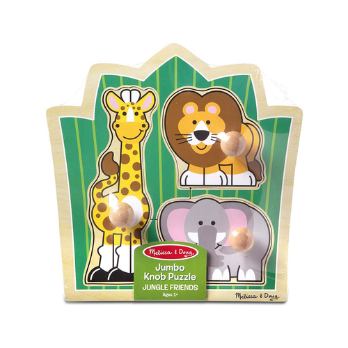 3pc Melissa & Doug Jungle Friends Knob Puzzle Kids/Childrens Toy 12m+