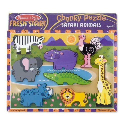 Melissa & Doug Safari Chunky Puzzle Kids/Childrens Toy 2+