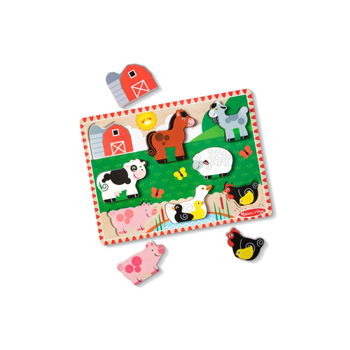 Melissa & Doug Farm Chunky Puzzle Kids/Childrens Toy 2y+