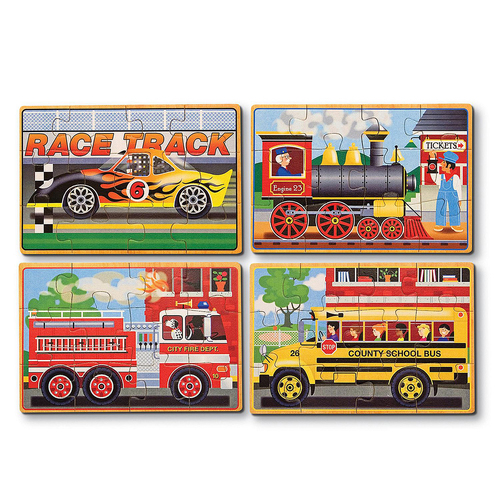 Melissa & Doug Vehicles Puzzles In A Box Kids/Childrens Toy 3+
