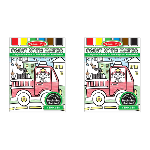 2PK Melissa & Doug Paint with water Vehicles Kids/Childrens Toy 3+