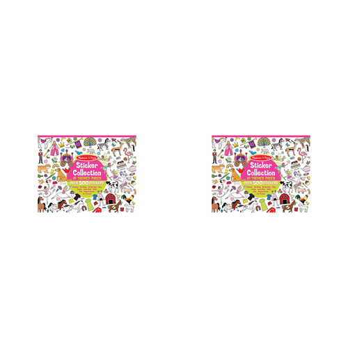2PK Melissa & Doug Sticker Collection Pink Kids/Childrens Toy 3+