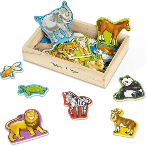 20pc Melissa & Doug Wooden Animal Magnets Kids/Children 2y+