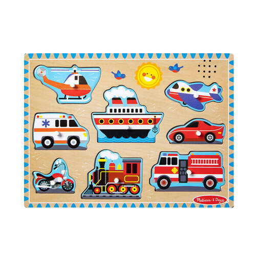 Melissa & Doug See-Inside Numbers Wooden Peg Puzzle Toy Set Assorted 2y+