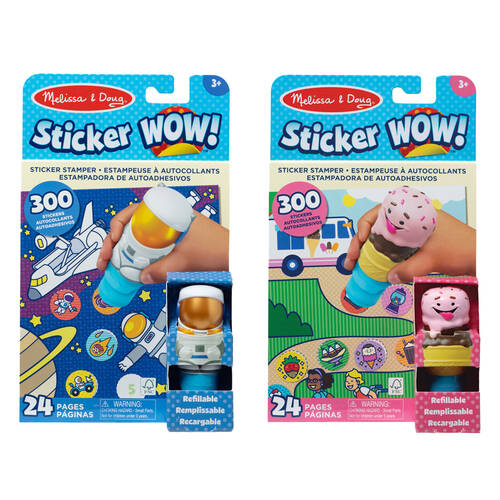 Melissa & Doug Sticker Wow Pad w/ Stamper Astronaut/Ice Cream Combo 3y+