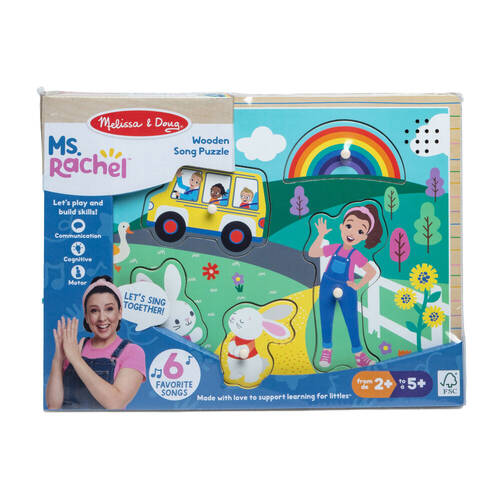 6pc Melissa & Doug Ms. Rachel Song Wooden Puzzle 26x23cm Kids Toy 2y+