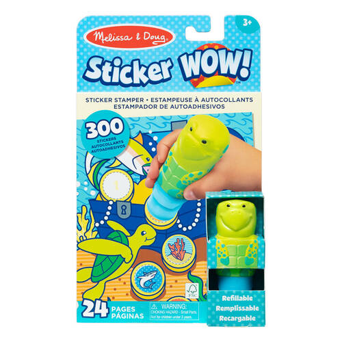 Melissa & Doug Sticker Wow Pad w/ Stamper Kids Activity Set Turtle 3y+