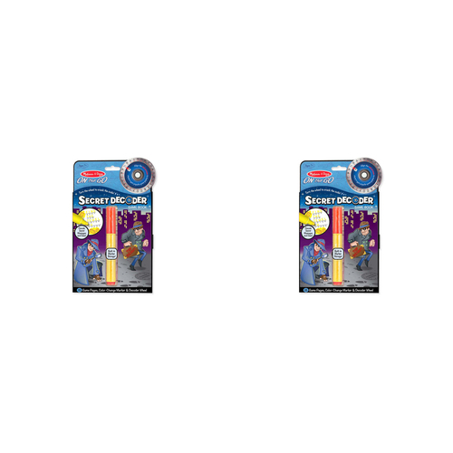 2PK Melissa & Doug On The Go Secret Decoder Game Book Kids/Childrens Toy 7+