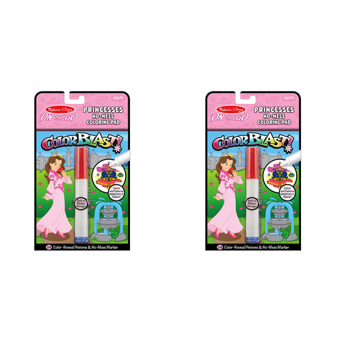 2PK Melissa & Doug On The Go Color Blast! Princess Kids/Childrens Toy 3+