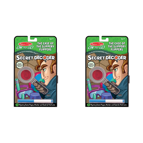 2PK Melissa & Doug On The Go Secret Decoder Slippery Flippers Kids Toy 6+