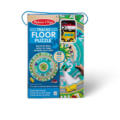 Melissa & Doug Round the Shore Tracks Floor Puzzle Wooden Jigsaw 3y+
