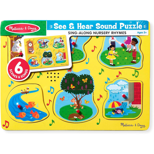 Melissa & Doug Sing-Along Nursery Rhymes 1 Song Puzzle 6pc Kids Toy 2+