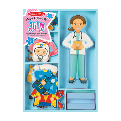 Melissa & Doug Julia Magnetic Dress-Up Pretend Play Kids Toy Set 3y+