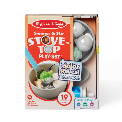 Melissa & Doug Water WOW! Saute Serve Stovetop Kids Toy Cooking Playset 3y+