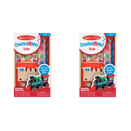 2PK Melissa & Doug Created by Me! Wooden Train Kids/Childrens Toy 4y+