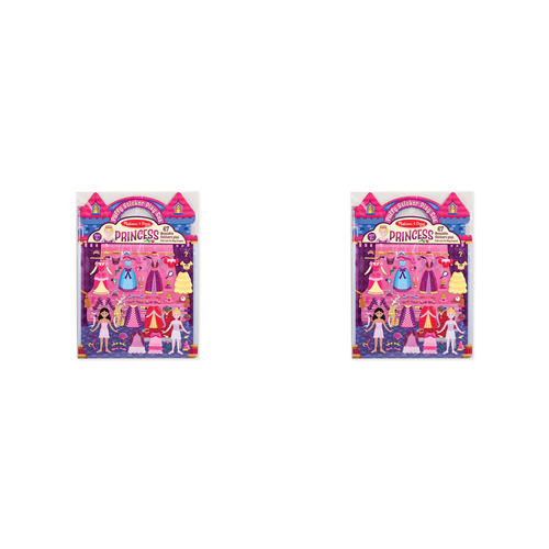 2PK Melissa & Doug Reusable Puffy Sticker Set Princess Kids/Childrens Toy 4y+