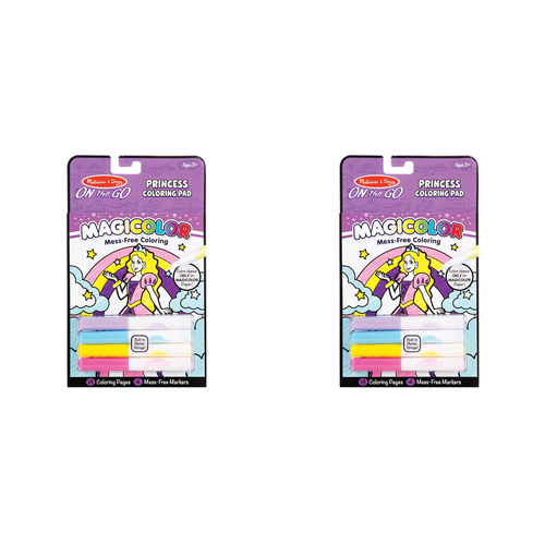 2PK Melissa & Doug Magicolor Colouring Pad Princess Kids/Childrens Toy 3y+