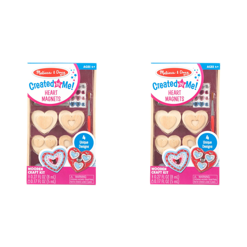2PK Melissa & Doug Created by Me! Heart Magnets Kids/Childrens Toy 4+