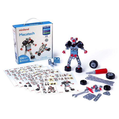106pc Miniland Mecatech Mechanical Building Toy Kids 4-9y
