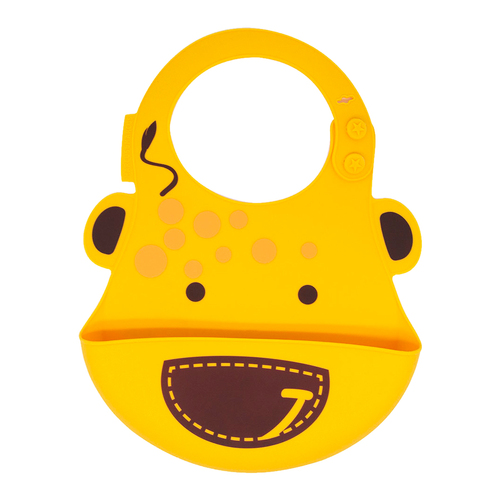 Marcus & Marcus Baby Bib Lola Giraffe Soft Silicone 6m+ Yellow