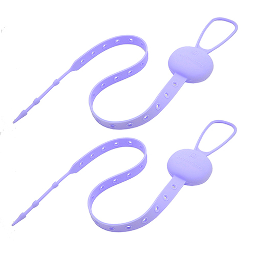 2PK Marcus & Marcus Flip N Strap 59cm Silicone Connector - Lilac