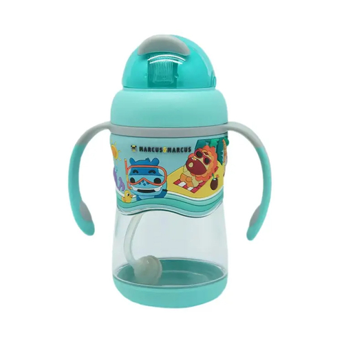 Marcus & Marcus 2-Stage 350ml Tritan Straw Bottle 0+ Blue