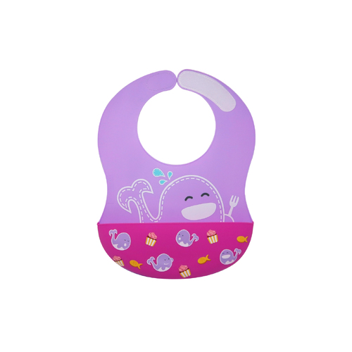Marcus & Marcus Willo Whale Wide Coverage Silicone Bib 6m+