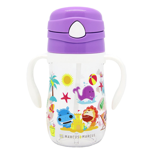 Marcus & Marcus Straw Drink Bottle Lilac Willo Whale 12m+