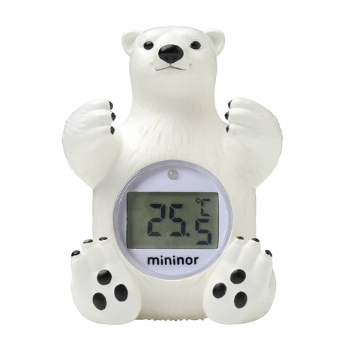 Mininor Baby Bath Toy Water Thermometer White - Polar Bear