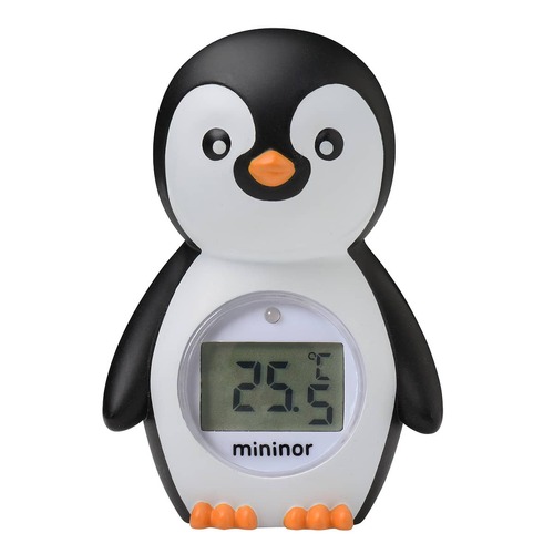 Mininor Baby Bath Toy Water Thermometer White - Penguin