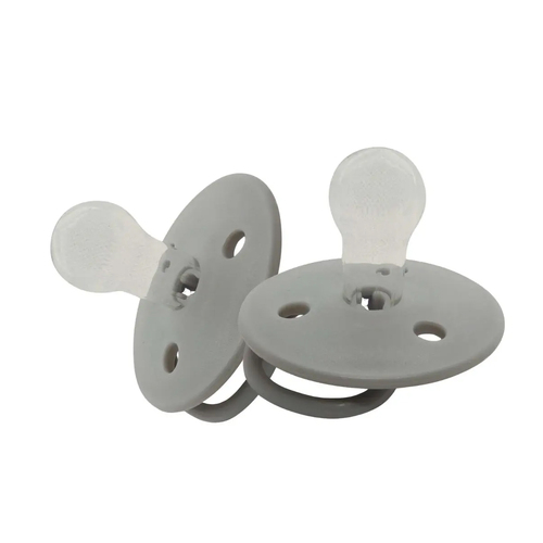 2PK Mininor Baby/Infant Dummy Silicone Pacifier Seal Grey 6m+