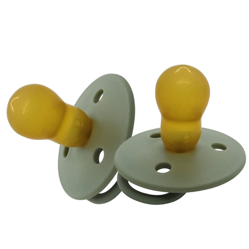 2PK Mininor Baby/Infant Dummy Latex Pacifier Willow Green 0m+