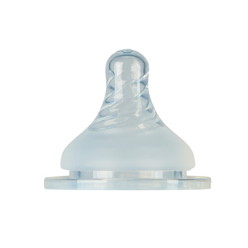 2PK Mininor Baby Silicone Teat/Nipple For Feeding Bottle 0m+ Clear