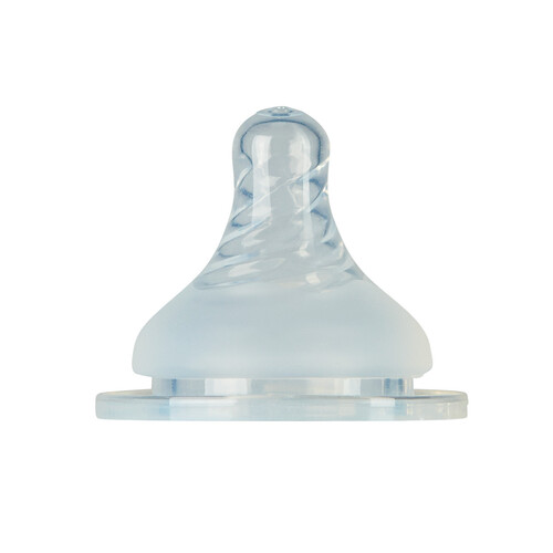 2PK Mininor Baby Silicone Teat/Nipple For Feeding Bottle 3m Clear